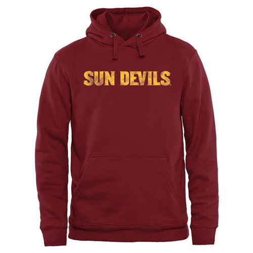 Arizona State Sun Devils Classic Wordmark Pullover Hoodie Maroon - Click Image to Close